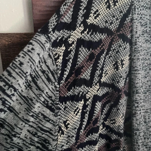 Umgee Trendy Cardigan Outerwear Sweater Navy Blue & Grey 1XL - Picture 6 of 7